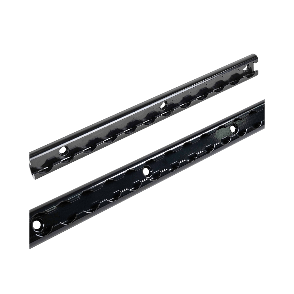 Rail en L en aluminium anodisé noir de 72 po