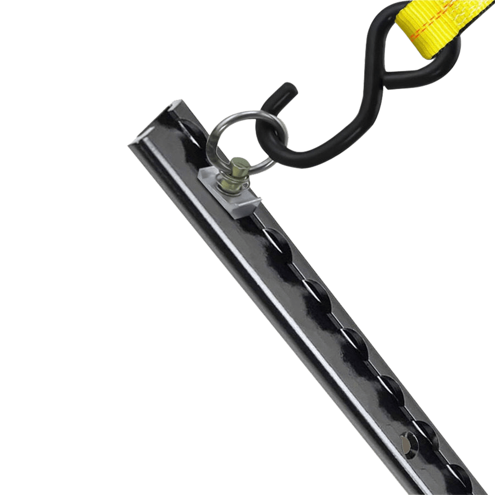 Rail en L en aluminium anodisé noir de 72 po