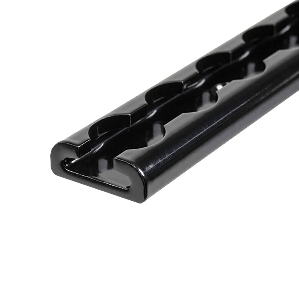 Rail en L en aluminium anodisé noir de 72 po