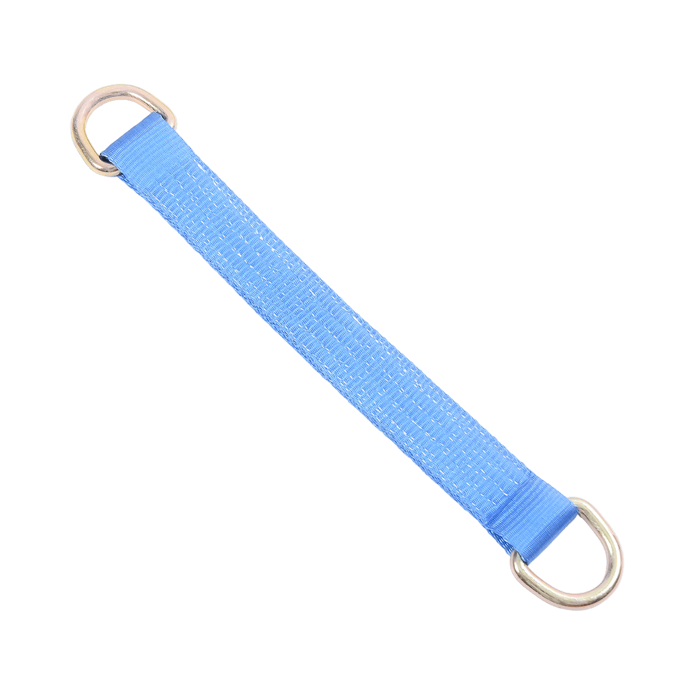 Sangle de chargement pour essieu de remorquage, manchon de protection, attaches à cliquet avec anneau en D
