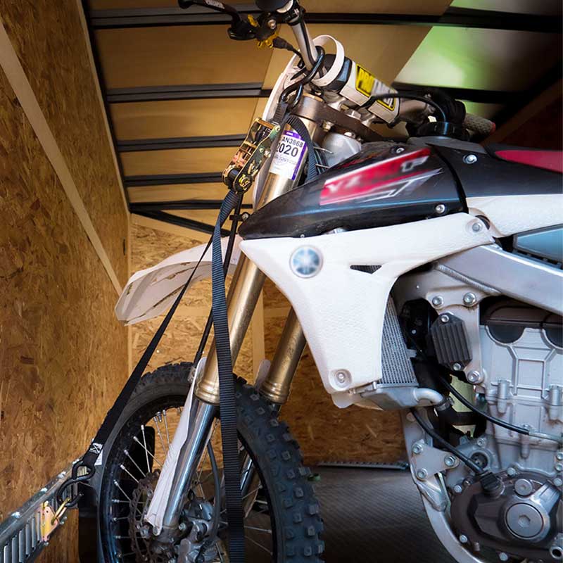 Sangle à cliquet pour mini moto 1'' X 7' avec crochets en S