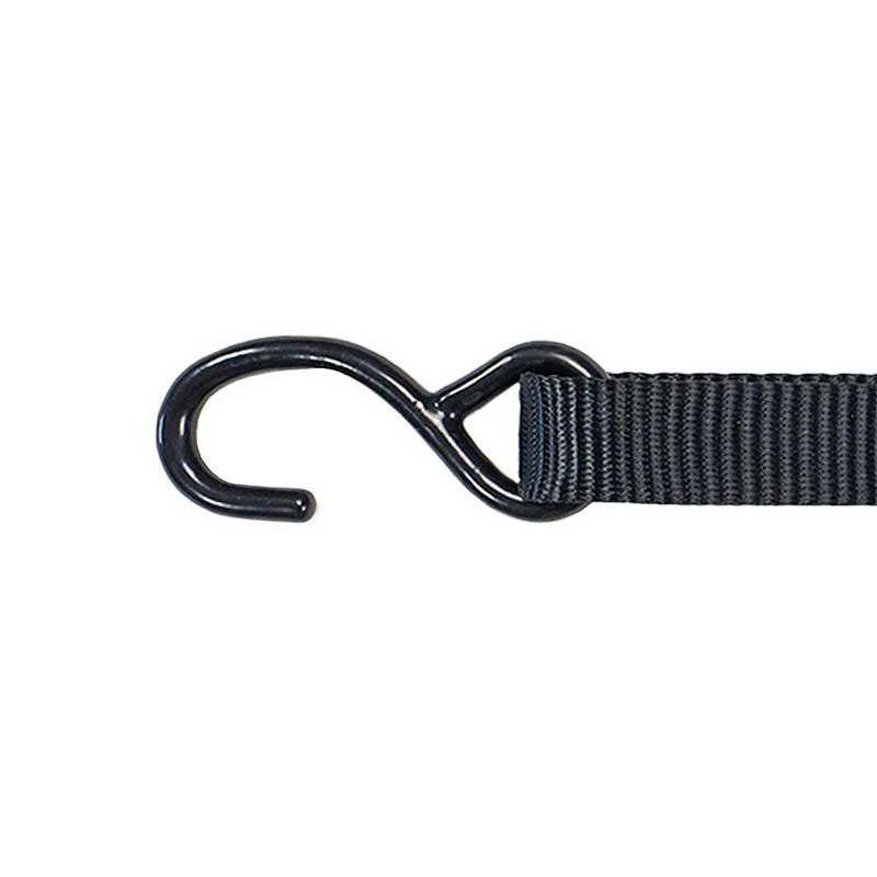 1' X 6' courroie d'arrimage à cliquet de moto de haute ténacité avec 12' boucle cousue