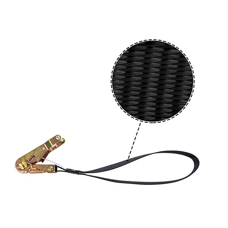 1' X 6' courroie d'arrimage à cliquet de moto de haute ténacité avec 12' boucle cousue