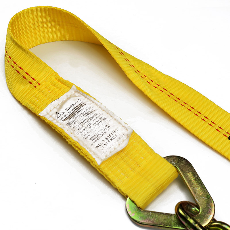 Sangle à cliquet Double-Red Line de 2 pouces avec extension d'ancre de chaîne