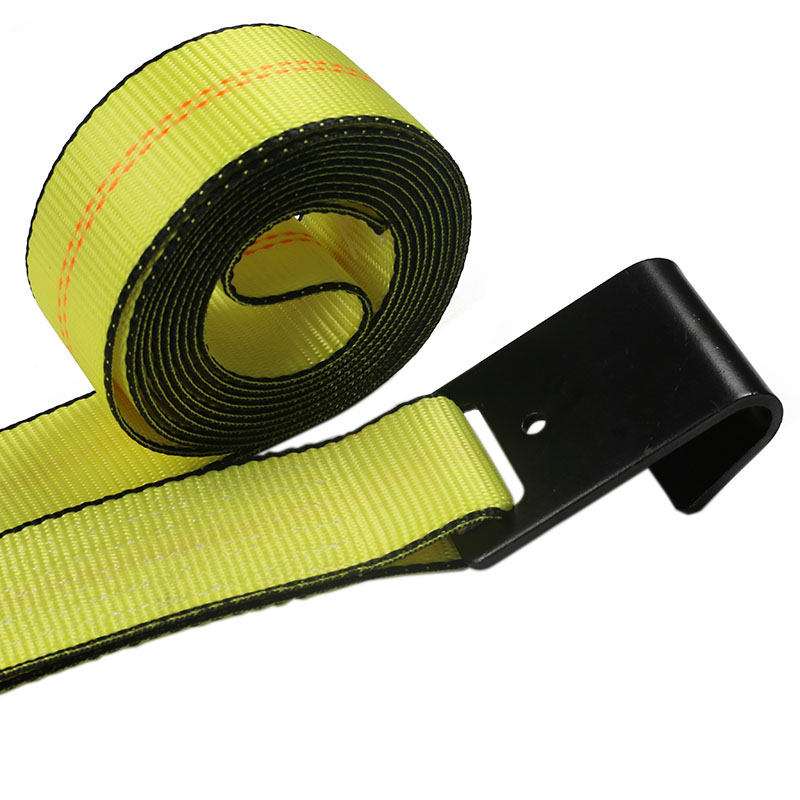 Sangles à cliquet à crochet plat de 2 pouces pour la fixation de la charge des camions-remorques