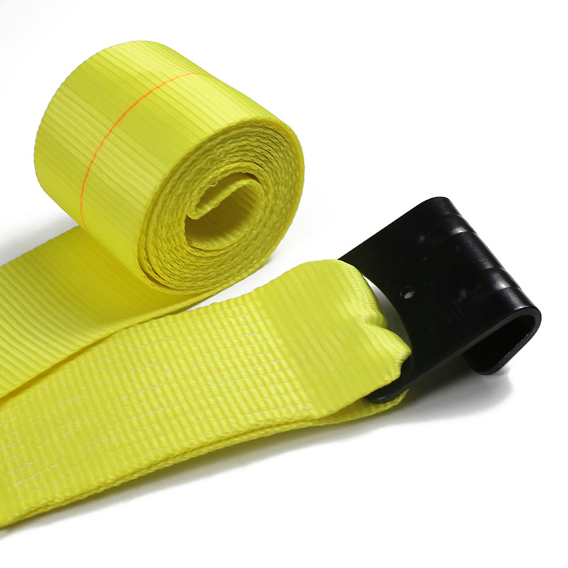 Sangles d'arrimage de cargaison en polyester de 4 pouces pour remorques à plateau