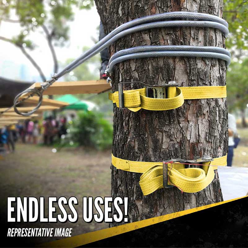 Sangle à cliquet sans fin robuste jaune The Force 2 X 20'