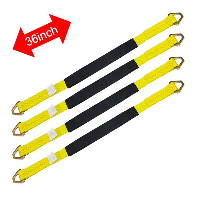 Le paquet de 4 sangles d'essieu Sangle de descente de roue de pneu de 2 pouces