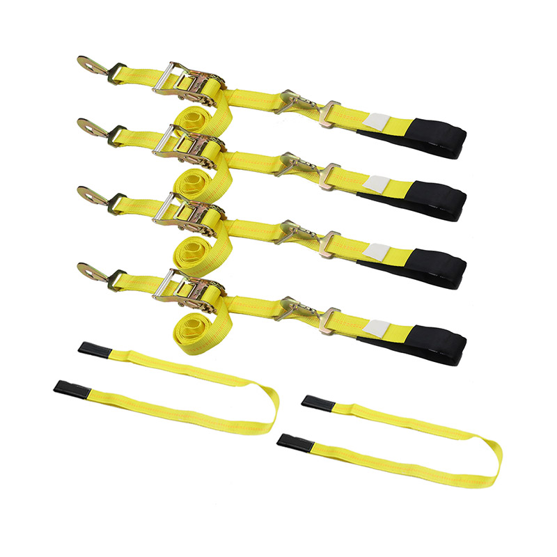 Sangles d'arrimage à cliquet pour essieu de voiture Sangles d'arrimage à cliquet pour essieu de voiture