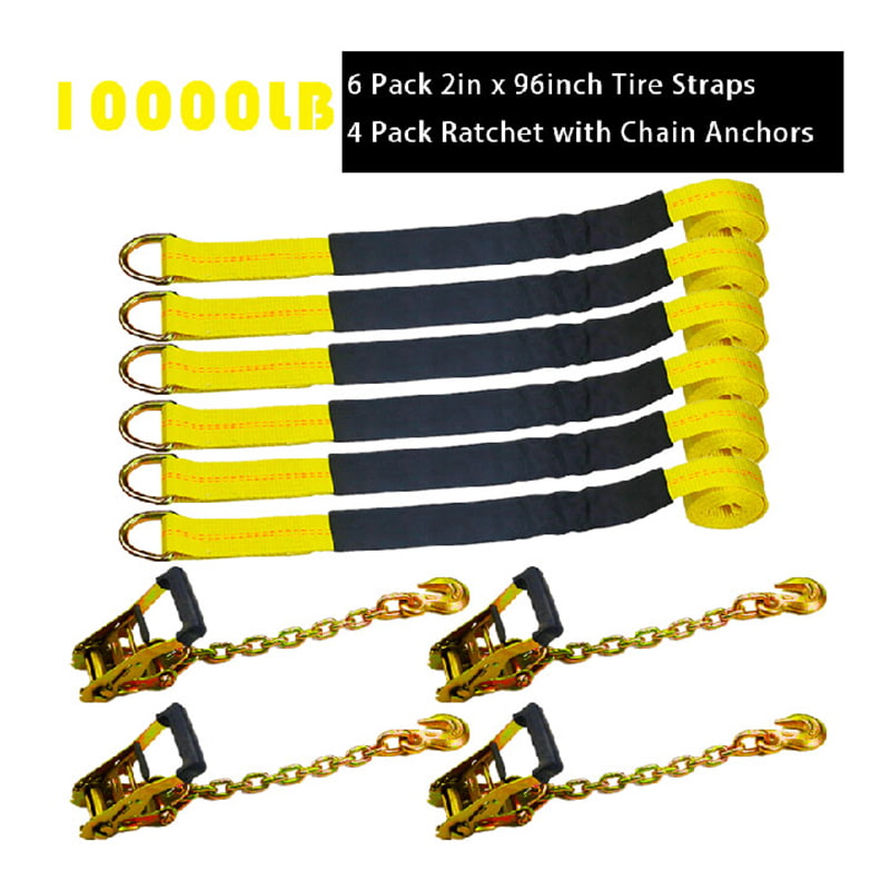 La sangle de levage de roue 10 000 lb, sangle Lasso avec chaîne